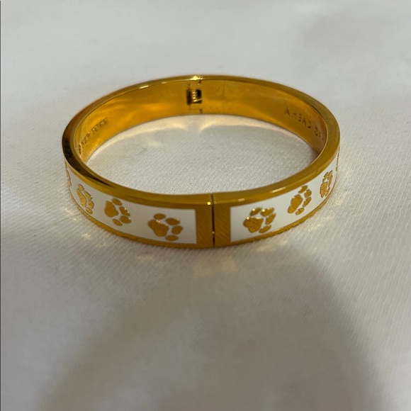 Kate Spade Gold and White Paw Bangle - Picture 5 of 8
